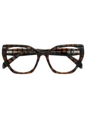 YesGlasses Tilton Hipster Cat Eye Geometric Reader Glasses R15812 Brown 3.0